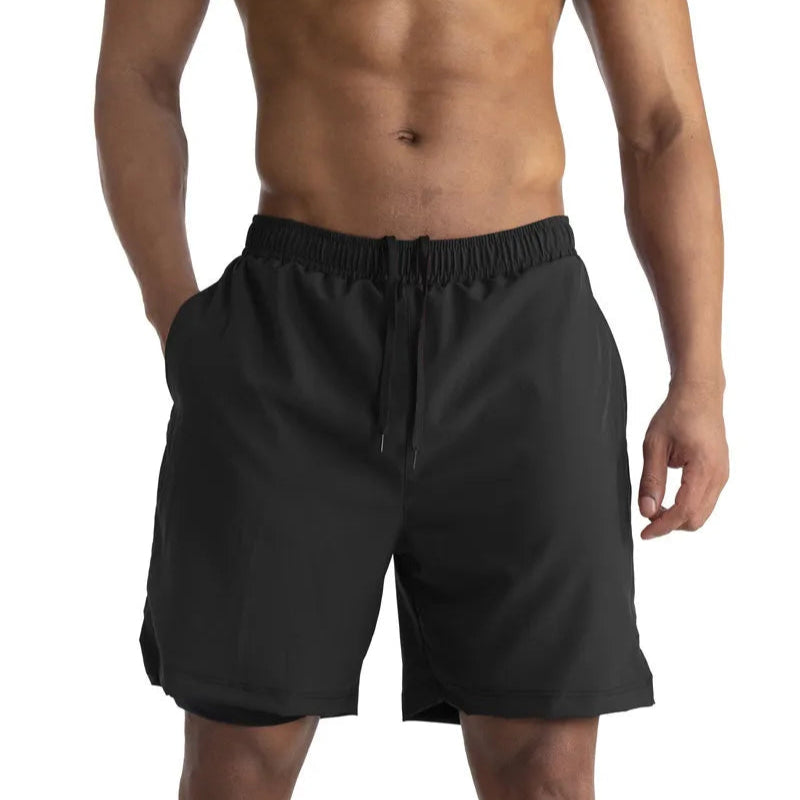 Men's Gym Shorts - 2-in-1 Quick Dry-Running Pants